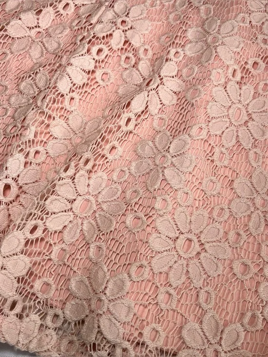 City Triangle Peach Floral Lace Spaghetti Strap Fit Flare Dress Womens Medium - Picture 6 of 7